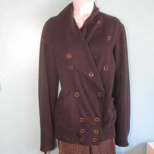 Mike & Chris Vintage 90’s  Women’s Size S Black Fleece Snap Front Jacket